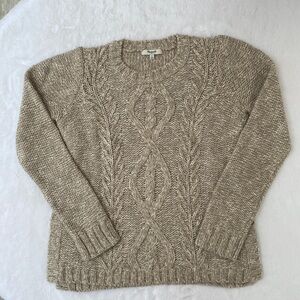 Madewell cable knit sweat with side slit